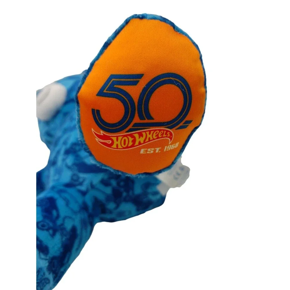 Build A Bear Hot Wheels 50th Anniversary Plush Blue Orange Racing Teddy 16